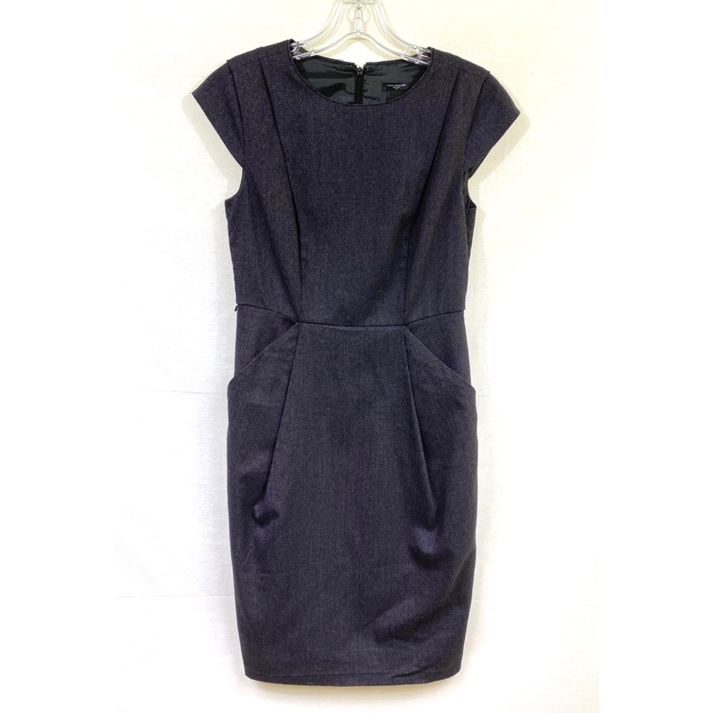 Ann Taylor Navy Knit Sheath Dress with Pockets